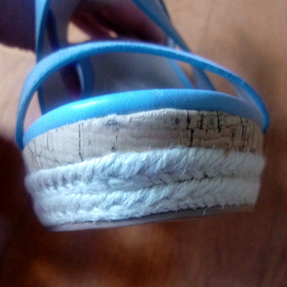 ❇ NIB ❇ Charles by Charles David Muted Blue Layne Espadrille Wedges, Size 8.5 - Picture 11 of 14